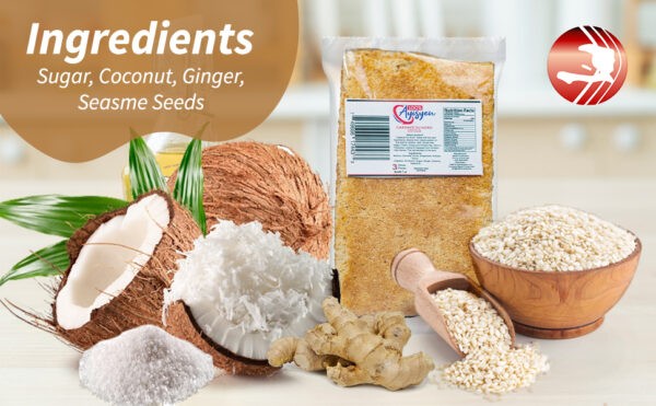 ingredients-sugar-coconut-ginger-seasme-seeds